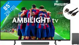 Coolblue Philips 85PUS8309 - Ambilight (2024) + Soundbar + Hdmi kabel aanbieding