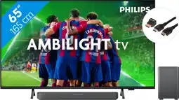 Coolblue Philips 65PUS8309 - Ambilight (2024) + Barre de Son + Câble HDMI aanbieding