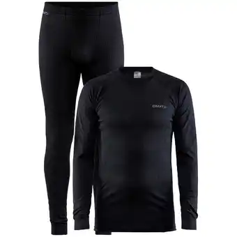 Decathlon Thermo set craft CORE DRY BASELAYER zwart voor heren XS aanbieding