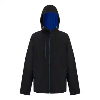 Decathlon Heren Navigate 2 Layer Soft Shell Jas (Zwart/Nieuw Royal) aanbieding