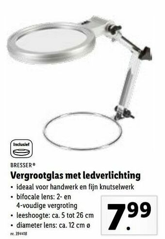 Lidl Bresser vergrootglas met ledverlichting aanbieding