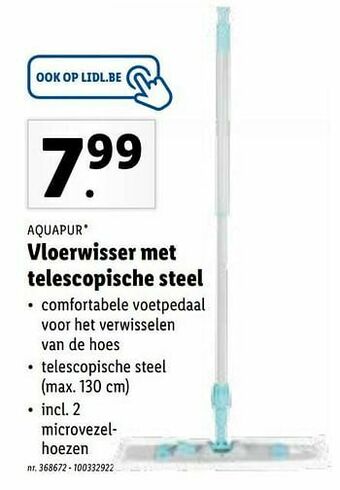 Lidl Vloerwisser met telescopische steel aanbieding
