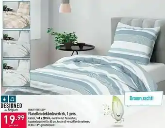 ALDI Flanellen dekbedovertrek aanbieding