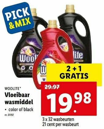 Lidl Vloeibaar wasmiddel aanbieding
