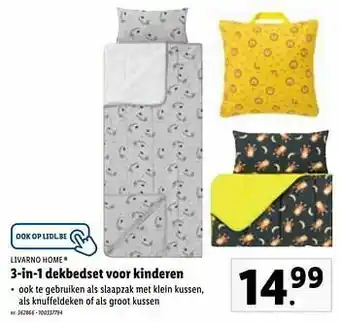 Lidl 3-in-1 dekbedset voor kinderen aanbieding