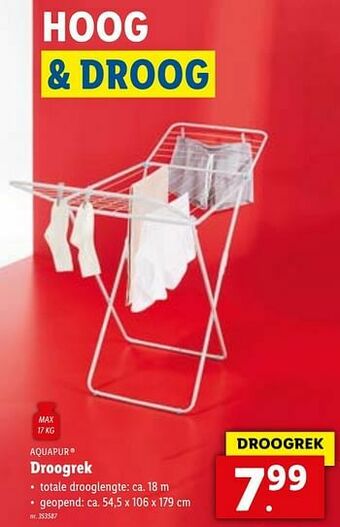 Lidl Droogrek aanbieding