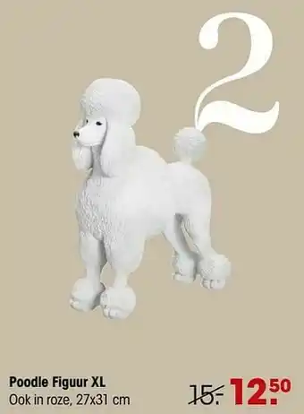 Poodle figuur xl