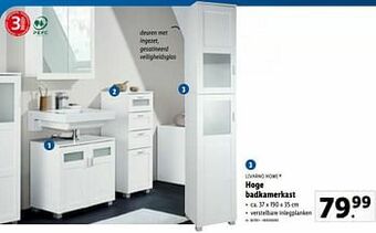 Lidl Hoge badkamerkast aanbieding