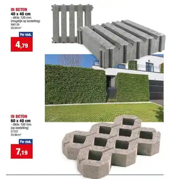 Hubo IN BETON 40 x 40 cm aanbieding