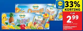 Lidl SOLEVITA Fruitdrinks orange of multivitamine aanbieding