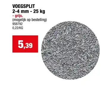 Hubo VOEGSPLIT 2-4 mm - 25 kg - grijs aanbieding