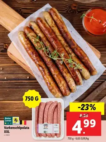 Lidl Varkenschipolata XXL aanbieding