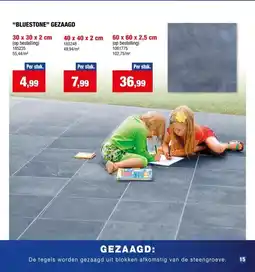 Hubo BLUESTONE” GEZAAGD 30 x 30 x 2 cm aanbieding