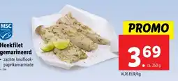 Lidl Heekfilet gemarineerd zachte knoflook- paprikamarinade aanbieding