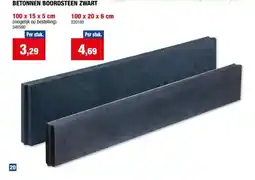 Hubo BETONNEN BOORDSTEEN ZWART 100 x 15 x 5 cm aanbieding