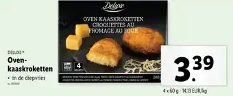 Lidl DELUXE Oven- kaaskroketten aanbieding