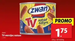 Lidl TV worstjes natuur aanbieding