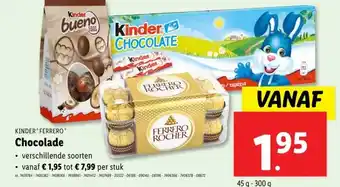 Lidl Chocolade aanbieding