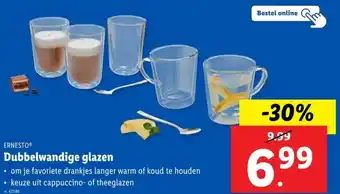 Lidl Dubbelwandige glazen aanbieding