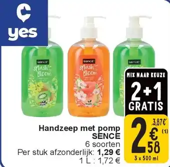 Cora Handzeep met pomp SENCE aanbieding