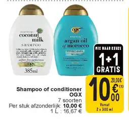 Cora Shampoo of conditioner OGX aanbieding