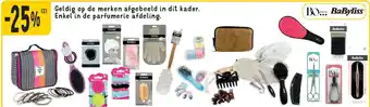 Cora Geldig op de merken afgebeeld in dit kader. Enkel in de parfumerie afdeling aanbieding