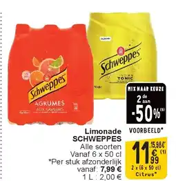 Cora Limonade SCHWEPPES aanbieding