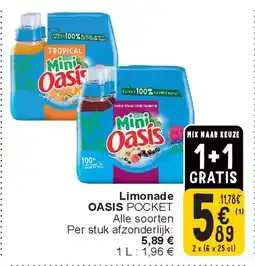 Cora Limonade OASIS POCKET aanbieding