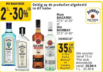 Cora Rum BACARDI aanbieding