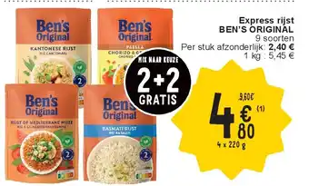 Cora Express rijst BEN’S ORIGINAL aanbieding