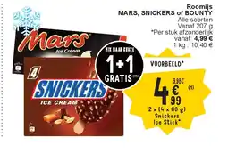 Cora Roomijs MARS, SNICKERS of BOUNTY aanbieding