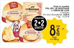 Cora Kaas in sneden FOL EPI, LE RUSTIQUE of CŒUR DE LION aanbieding