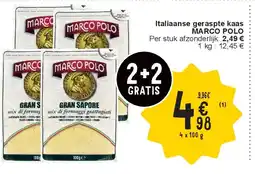 Cora Italiaanse geraspte kaas MARCO POLO aanbieding