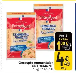 Cora Geraspte emmentaler ENTREMONT aanbieding