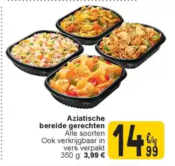 Cora Aziatische bereide gerechten aanbieding