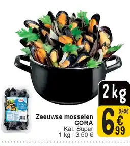 Cora Zeeuwse mosselen CORA aanbieding