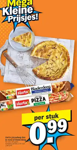 Albert Heijn Herta pizzadeeg dun & rond of bladerdeeg aanbieding