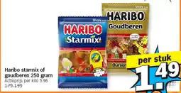 Albert Heijn Haribo starmix of goudberen 250 gram aanbieding