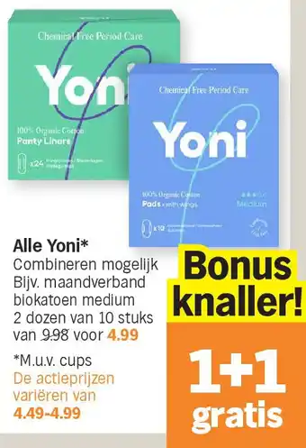 Albert Heijn Alle Yoni aanbieding