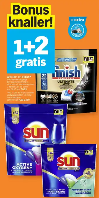 Albert Heijn Alle Sun en Finish aanbieding