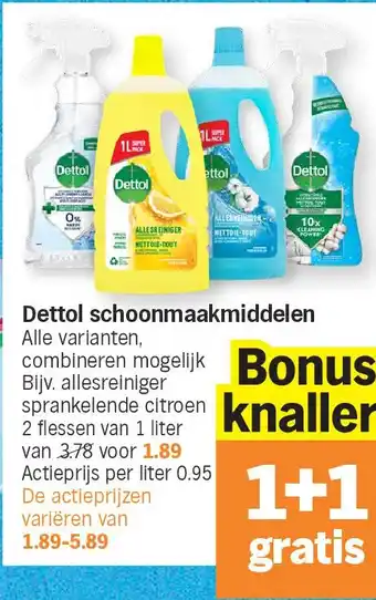 Albert Heijn Dettol schoonmaakmiddelen aanbieding