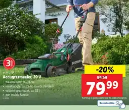 Lidl Accugrasmaaier, 20 V aanbieding