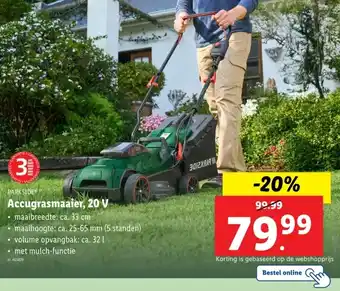 Lidl Accugrasmaaier, 20 V aanbieding