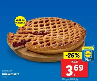 Lidl LE PATISSIER Kriekentaart aanbieding