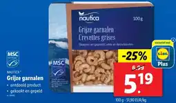 Lidl Grijze garnalen ⚫ ontdooid product ⚫gekookt en gepeld aanbieding