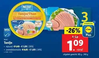 Lidl Tonijn aanbieding