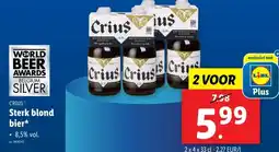 Lidl Sterk blond bier aanbieding