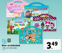 Lidl Kleur- en stickerboek aanbieding