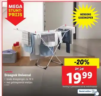 Lidl Droogrek Universal aanbieding