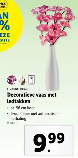 Lidl Decoratieve vaas met ledtakken aanbieding